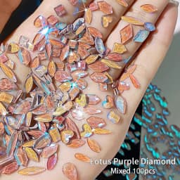 100Pcs Mix Rhinestone Crystal AB Charm Luxury Nail Art Flatback Gems for 3D Decorations Glitter Manicure Nail Gems DIY 2021