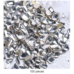 100Pcs Mix Rhinestone Crystal AB Charm Luxury Nail Art Flatback Gems for 3D Decorations Glitter Manicure Nail Gems DIY 2021