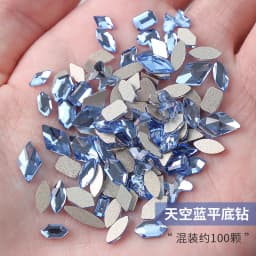 100Pcs Mix Rhinestone Crystal AB Charm Luxury Nail Art Flatback Gems for 3D Decorations Glitter Manicure Nail Gems DIY 2021