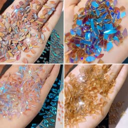 100Pcs Mix Rhinestone Crystal AB Charm Luxury Nail Art Flatback Gems for 3D Decorations Glitter Manicure Nail Gems DIY 2021
