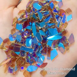 100Pcs Mix Rhinestone Crystal AB Charm Luxury Nail Art Flatback Gems for 3D Decorations Glitter Manicure Nail Gems DIY 2021