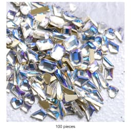 100Pcs Mix Rhinestone Crystal AB Charm Luxury Nail Art Flatback Gems for 3D Decorations Glitter Manicure Nail Gems DIY 2021