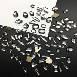 100Pcs Mix Rhinestone Crystal AB Charm Luxury Nail Art Flatback Gems for 3D Decorations Glitter Manicure Nail Gems DIY 2021
