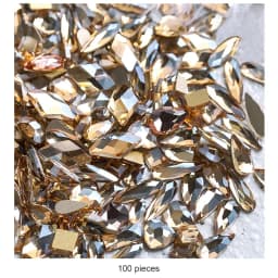100Pcs Mix Rhinestone Crystal AB Charm Luxury Nail Art Flatback Gems for 3D Decorations Glitter Manicure Nail Gems DIY 2021