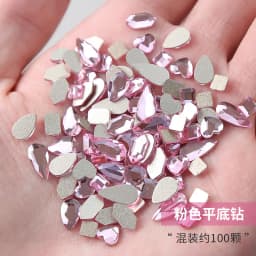 100Pcs Mix Rhinestone Crystal AB Charm Luxury Nail Art Flatback Gems for 3D Decorations Glitter Manicure Nail Gems DIY 2021