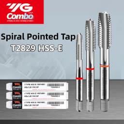 YG HSSE Metric Spiral Pointed Tap T2829 M2M2.5M3M4M5M6M8M10M12M14M16 X0.4 X0.45 X0.5 X0.8 X1.25 X1.75 Machine Screw Thread Taps