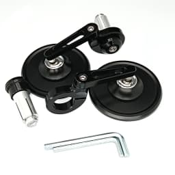 Motorcycle Mirrors Aluminum HandleBar End 7/8" 22mm Side Adjustable Rearview Mirrors Street Bike Scooter E-bike Side Mirror