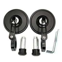 Motorcycle Mirrors Aluminum HandleBar End 7/8" 22mm Side Adjustable Rearview Mirrors Street Bike Scooter E-bike Side Mirror