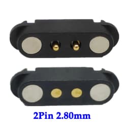 1set 2A DC Magnetic Pogo Pin Connector 2Pin 3Pin 4Pin 5Pin Pogopin Male Female Spacing 2.5/2.80mm Spring Loaded DC Power Socket