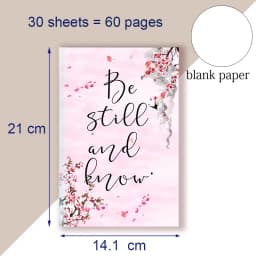 A5 Notebook Christian Quote Psalm 46 10 Verse - Be Still and Know That I Am GOD - Bible Note Book Wisdom Vibes Faith Words