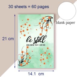A5 Notebook Christian Quote Psalm 46 10 Verse - Be Still and Know That I Am GOD - Bible Note Book Wisdom Vibes Faith Words