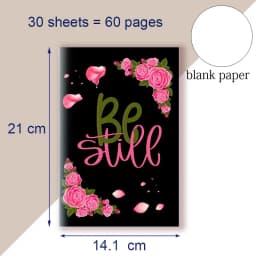 A5 Notebook Christian Quote Psalm 46 10 Verse - Be Still and Know That I Am GOD - Bible Note Book Wisdom Vibes Faith Words