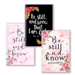 A5 Notebook Christian Quote Psalm 46 10 Verse - Be Still and Know That I Am GOD - Bible Note Book Wisdom Vibes Faith Words