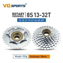 VG Sports Bike Sprocket 5/6/7/8/9/10/11 Speed Thread Freewheel 14-28T 13-28/32T 11-32/36T Cogs Compatible with rotary Hub