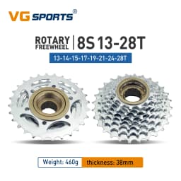 VG Sports Bike Sprocket 5/6/7/8/9/10/11 Speed Thread Freewheel 14-28T 13-28/32T 11-32/36T Cogs Compatible with rotary Hub