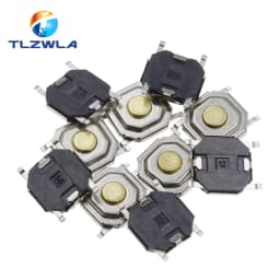 100PCS 4X4X1.5MM SMD Tactile Tact Push Button Micro Switch 4*4*1.5mm Push Button Copper Head Keys Button 4Pin