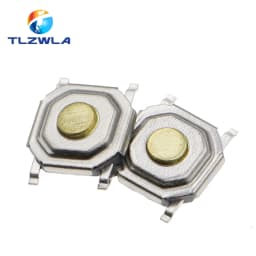 100PCS 4X4X1.5MM SMD Tactile Tact Push Button Micro Switch 4*4*1.5mm Push Button Copper Head Keys Button 4Pin