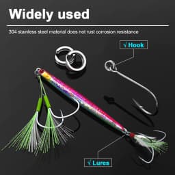 FishTrip Fishing Split Rings 30~200Pack Stainless Steel Heavy Duty Saltwater Lure Hook Fishing Connector Terminal Tackle