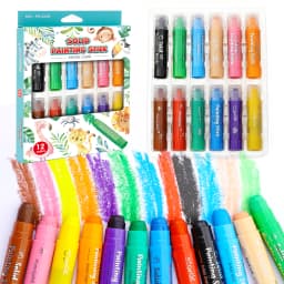 8/12 Colors Crafts Paint Sticks, Solid Color Washable Paint Sticks for Kids and Students