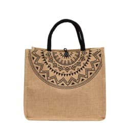 Letter Print Linen Tote Bag Casual Reusable Large Capacity Lunch Bag Top Handle Shopping Bag