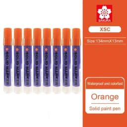 8Pcs Japan Sakura Solid Marker Industrial Pen XSC Dry Can Write on Steel Plate Water Oil Surface Multi-function Pen Permanent