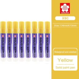 8Pcs Japan Sakura Solid Marker Industrial Pen XSC Dry Can Write on Steel Plate Water Oil Surface Multi-function Pen Permanent