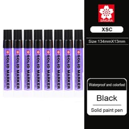 8Pcs Japan Sakura Solid Marker Industrial Pen XSC Dry Can Write on Steel Plate Water Oil Surface Multi-function Pen Permanent