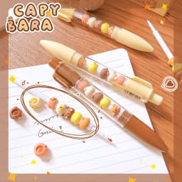 Aesthetic stationery items back to school Writing pens capybara gel pens Elegant pens Kawaii Stationery supplies cute pens