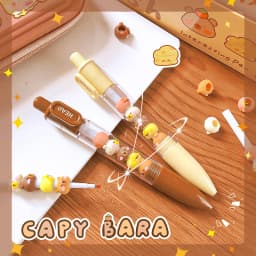 Aesthetic stationery items back to school Writing pens capybara gel pens Elegant pens Kawaii Stationery supplies cute pens