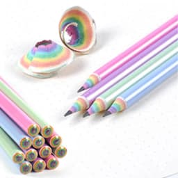 1-3pcs/set Children's Rainbow Paper HB Pencil Environmentally Friendly Non-toxic Writing and Painting Pencil School Stationery