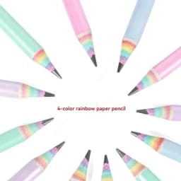 1-3pcs/set Children's Rainbow Paper HB Pencil Environmentally Friendly Non-toxic Writing and Painting Pencil School Stationery