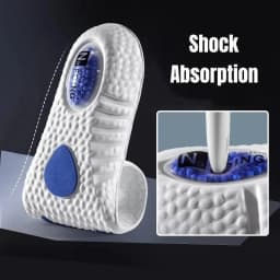Upgraded Sports Shock Absorption Insoles High Elastic Running Sneaker Pads Rebound Deodorant Comfortable Feet Cushion