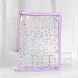 A5 Laser Star Colorful DIY Binder Photocards Collect Book Diary Agenda Planner DIY Cover Album Stationery
