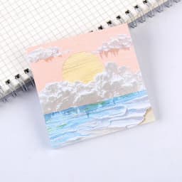 Landscape Oil Painting Sticky Notes Can Be Torn Note Book With Sticky Message Stereo Instagram High Appearance Level Cute Girl N