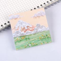 Landscape Oil Painting Sticky Notes Can Be Torn Note Book With Sticky Message Stereo Instagram High Appearance Level Cute Girl N