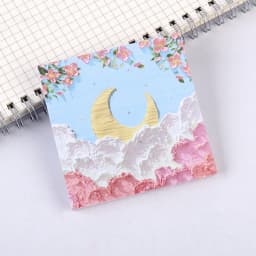Landscape Oil Painting Sticky Notes Can Be Torn Note Book With Sticky Message Stereo Instagram High Appearance Level Cute Girl N
