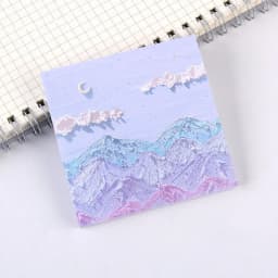 Landscape Oil Painting Sticky Notes Can Be Torn Note Book With Sticky Message Stereo Instagram High Appearance Level Cute Girl N
