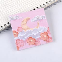 Landscape Oil Painting Sticky Notes Can Be Torn Note Book With Sticky Message Stereo Instagram High Appearance Level Cute Girl N