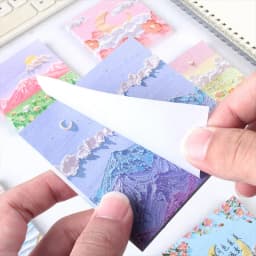 Landscape Oil Painting Sticky Notes Can Be Torn Note Book With Sticky Message Stereo Instagram High Appearance Level Cute Girl N