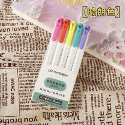 5/15/25 Colors Double Headed Highlighter Pen Set Fluorescent Drawing Markers Highlighters Pens Art Cute Pastel Stationery