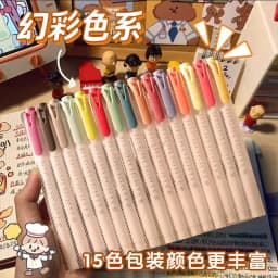 5/15/25 Colors Double Headed Highlighter Pen Set Fluorescent Drawing Markers Highlighters Pens Art Cute Pastel Stationery