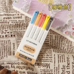 5/15/25 Colors Double Headed Highlighter Pen Set Fluorescent Drawing Markers Highlighters Pens Art Cute Pastel Stationery