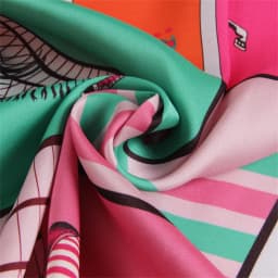 90cm Classic Checkered Horse Brand Square Scarf Women Twill Silk Scarf Shawl Hijab Luxury Bandana Foulard Neckerchief Head Scarf