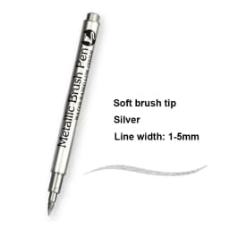 2/1Pc Gold Silver Brush Metallic Marker Pens Permanent Art Marker For Manga Crafts Scrapbooking Stationery School Art Supplies
