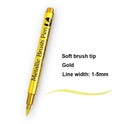 2/1Pc Gold Silver Brush Metallic Marker Pens Permanent Art Marker For Manga Crafts Scrapbooking Stationery School Art Supplies