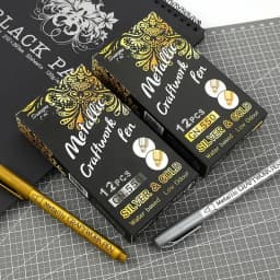 2/1Pc Gold Silver Brush Metallic Marker Pens Permanent Art Marker For Manga Crafts Scrapbooking Stationery School Art Supplies