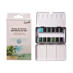 SeamiArt Watercolor Paint Solid Transparent Acuarelas Travel Hand Account Water Color Painting Illustration Art Supplies