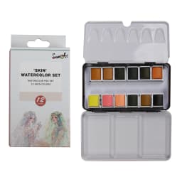 SeamiArt Watercolor Paint Solid Transparent Acuarelas Travel Hand Account Water Color Painting Illustration Art Supplies