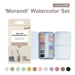 SeamiArt Watercolor Paint Solid Transparent Acuarelas Travel Hand Account Water Color Painting Illustration Art Supplies
