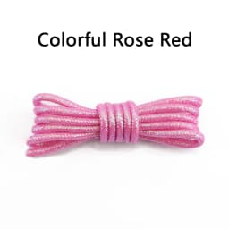 Round Glitter Shoelaces of Sneaker Trendy Bright White Colorful Lurex Shoelaces White Casual Sports Leather Running Shoes Laces